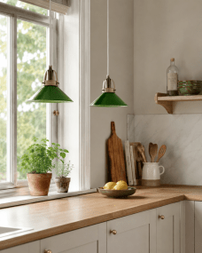 Mäster Ø20 Antik messing/grøn vindueslampe Fra Lampan - M&auml;ster vindueslampe er en tidl&oslash;s og elegant lampe, der passer perfekt ind i b&aring;de klassiske og moderne hjem.