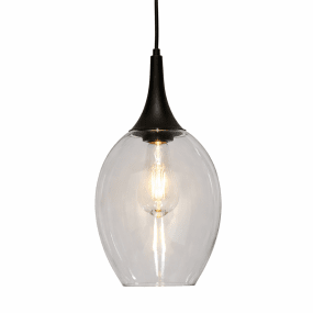 Elipzo Ø18 Røgfarvet vindueslampe Fra Lampan - Den transparente form g&oslash;r, at lyskilden kan blive en del af designet og giver lampen en dekorativ karakter.