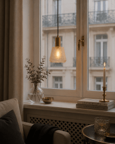 Daimon Ø15 Rav vindueslampe Fra Lampan - Perfekt at placere i vinduet for at skabe en indbydende atmosf&aelig;re med b&aring;de stil og karakter.