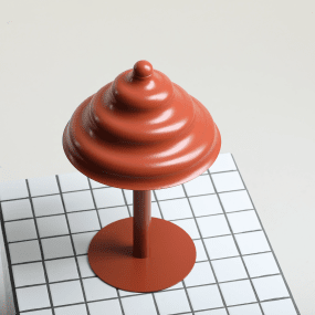 Wave 36cm RØD bordlampe Fra Artera - Wave er en moderne bordlampe med retrodesign, som gør den til alsidig belysning og passer ind i ethvert hjem.