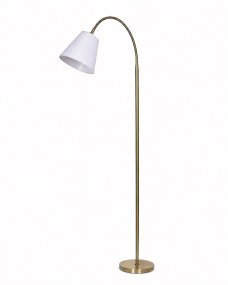 Uno Antik messing gulvlampe Fra Lampan - Uno er en elegant metalgulvlampe med en smuk antik messingfinish, der giver et varmt og klassisk udtryk.