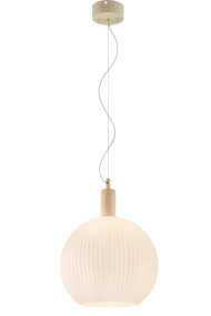 Lapponia Ø35 Hvid loftslampe Fra Aneta Lighting - Lapponia loftlampen i glas og hvidolieret træ tilføjer en naturlig og hyggelig stemning til dit hjem.