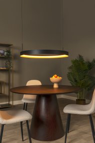 Radiant Ø80 Sort Fra Lucide - Radiant er en stilfuld loftspendel i sort metal med et moderne og luftigt design.