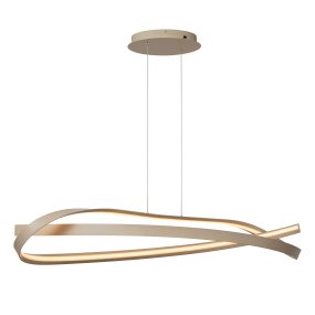 Menuet 110cm Beige loftslampe Fra Lucide - Den integrerede LED-belysning udsender et kraftfuldt og godt lys, der passer perfekt over spisebordet eller k&oslash;kkenet.