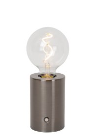 Vivo 23cm Mørkegrå bærbar Fra Lucide - Vivo bordlampen er en bærbar og elegant lampe, der er perfekt til hyggelig stemningsbelysning.