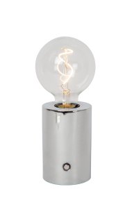 Vivo 23cm Krom bærbar Fra Lucide - Vivo bordlampen er en b&aelig;rbar og elegant lampe, der er perfekt til hyggelig stemningsbelysning.