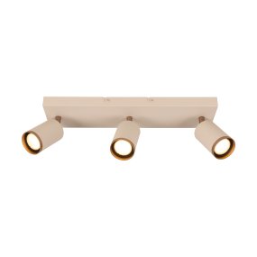 Regina 3 Taupe Fra Lucide - De tre bev&aelig;gelige spotlights g&oslash;r det nemt at rette lyset derhen, hvor du har brug for det, og giver b&aring;de funktionel og fleksibel belysning.