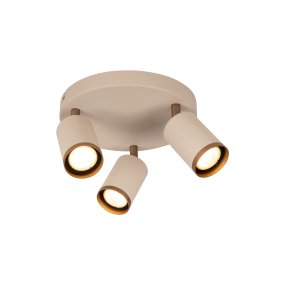 Regina 3 Taupe Fra Lucide - De tre bev&aelig;gelige spotlights g&oslash;r det nemt at rette lyset derhen, hvor du har brug for det, og giver b&aring;de funktionel og fleksibel belysning.