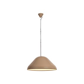 Andres Ø56 Taupe Fra Lucide - Andres er en stilfuld metalpendellampe med en blank finish i elegant taupe.