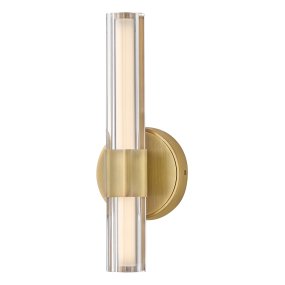 Georgette 35cm Messing Fra Elstead Lighting - Georgette er en elegant v&aelig;glampe til badev&aelig;relset med et dekorativt og symmetrisk design.