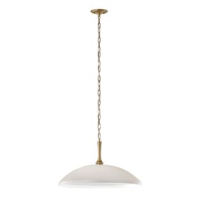 Delarosa Ø50 Hvid/bronze Fra Elstead Lighting - Elegante detaljer og en k&aelig;de i en lys bronzefinish tilf&oslash;jer et eksklusivt pr&aelig;g.
