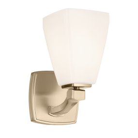 Marant 24cm Bronze Fra Elstead Lighting - Lampen er lavet af metal med en champagnefarvet bronzefinish og har en robust, bl&oslash;dt formet arm, der giver lampen en moderne karakter.