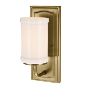 Vetivene 30cm Messing Fra Elstead Lighting - Vetivene kan monteres med glasset enten opad eller nedad, hvilket giver fleksibilitet og g&oslash;r den perfekt til f.