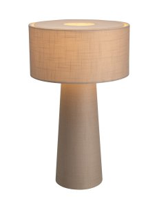 Linum 50cm Beige Fra By Rydéns - Linum er en stilfuld og dekorativ bordlampe i beige h&oslash;r, der skaber et bl&oslash;dt og harmonisk udtryk i hjemmet.