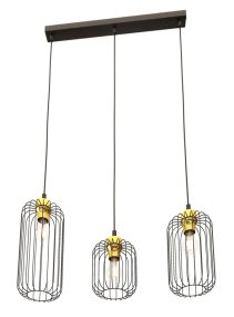 Vander 60cm Sort/Guld loftslampe Fra Emibig Lighting - Vander - en perfekt kombination af industrielt og elegant design.