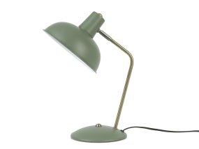 Hood 38cm Grøn skrivebordslampe Fra Leitmotiv - Den bev&aelig;gelige sk&aelig;rm med hvid inderside giver en j&aelig;vn og behagelig lysfordeling, perfekt til l&aelig;sning eller arbejde.