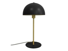 Bonnet 40cm Sort Fra Leitmotiv - Den sorte skærm sammen med elegante messingdetaljer skaber et stilfuldt og trendy udtryk, mens lampen spreder et varmt og behageligt lys.