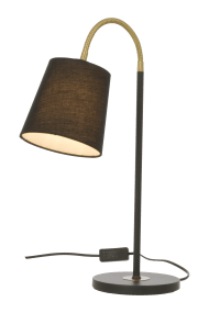 Ljusdal 50cm Sort skrivebordslampe Fra Aneta Lighting - Den fleksible arm gør det nemt at rette lyset derhen, hvor du har brug for det, hvilket gør Ljusdal til et funktionelt og elegant valg til dit hjem.