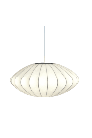 Josefine Ø50 Hvid loftslampe Fra Aneta Lighting - Josefine pendellampen er en elegant lampe med en bl&oslash;d og harmonisk form, der giver rummet et behageligt udtryk.