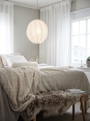 Olivia Ø35 Hvid Fra PR Home - Olivia tagskærm er en klassisk form i en ny årgang med et twist, med det via jerseystoffet.