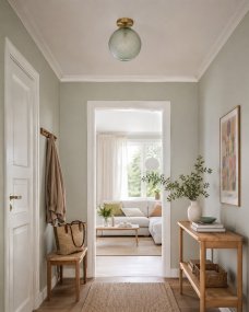 Korridor Ø25 Grøn plafond Fra Lampan - Korridor passer lige s&aring; godt i entr&eacute; og sovev&aelig;relse som i stuen og bliver en dekorativ detalje, selv n&aring;r den er slukket.