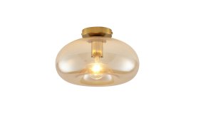 Munc Ø28 Rav plafond Fra Lampan - Munc er en elegant loftlampe, der kombinerer glas og metal i et bl&oslash;dt og stilfuldt design.