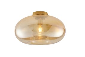 Munc Ø40 Rav plafond Fra Lampan - Munc er en elegant loftlampe, der kombinerer glas og metal i et bl&oslash;dt og stilfuldt design.