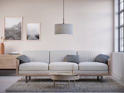 Soft Ø40 Grå uld Fra Belid - Blødt vedhæng giver en hyggelig men moderne følelse og de mange farver gør det nemt at kombinere med indretningen.