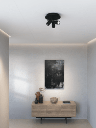 Tyson 3 Sort tekstur spotlight Fra Belid - Passer ind i de fleste rum i dit hjem.