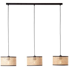 Wiley 110cm Natur loftslampe Fra Brilliant - Den ser særligt godt ud over køkkenet eller spisebordet, samtidig med at den bliver en dekorativ detalje i rummet.