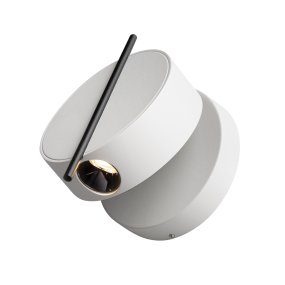 Nuance Ø10 Hvid væglampe Fra Maytoni - Den drejelige base og justerbare lyskilde, som nemt kan justeres med en elegant metalstang, skaber både et behageligt arbejdslys og en hyggelig atmosfære i soveværelset.