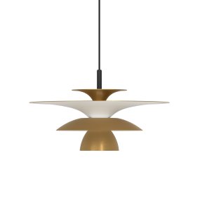 Picasso Ø38 Antik messing loftslampe Fra Belid - Picasso er en smukt designet loftslampe lavet af metal af h&oslash;j kvalitet med sk&aelig;rme i forskellige st&oslash;rrelser, der giver et bl&oslash;dt, diffust lys.