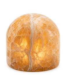 Marble 9cm Beige Fra Unison - Marmorbordlampen er lavet af &aelig;gte, poleret marmor i en varm beige tone, der skaber en bl&oslash;d og atmosf&aelig;risk gl&oslash;d.
