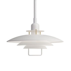 Primus II Ø43 Mat hvid/messing loftslampe Fra Belid - Primus er en populær pendel med et nutidigt design, der er blevet tilpasset trends gennem årene.