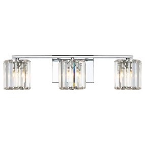 Divine 58cm Poleret krom Fra Elstead Lighting - Disse K9-skårne glasprismer er omhyggeligt arrangeret i slidser, hvilket skaber en smuk glød.