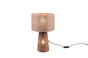 Straw 40cm Natur bordlampe Fra Trio Lighting - STRAW bordlampen i smuk rattanvævning spreder et blødt lys, der skaber en stemningsfuld atmosfære.