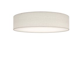 Soft Ø50 Hvidt linned plafond Fra Belid - Soft er en stilfuld loftslampe, der spreder et bl&oslash;dt og behageligt lys i rummet.