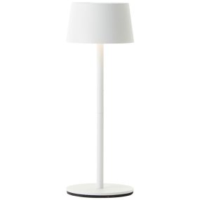 Jona 25cm Hvid bærbar Fra Brilliant - Jona er en lille b&aelig;rbar bordlampe lavet af hvidmetal.