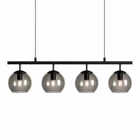 Globi 4 78cm Sort/Røget loftslampe Fra Nordic Lighting - Globi bliver et dekorativt blikfang, der passer lige godt i moderne hjem som i mere klassiske milj&oslash;er.