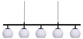 Globi 5 120cm Sort og hvid loftslampe Fra Nordic Lighting - Globi 5 bliver et dekorativt blikfang, der passer lige godt i moderne hjem som i mere klassiske milj&oslash;er.