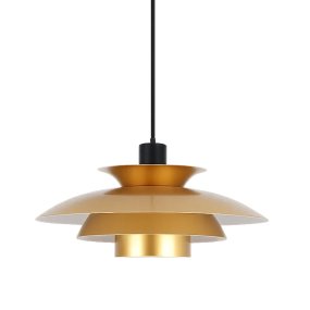 Stealth 2 Ø50 Guld loftslampe Fra Nordic Lighting - Den er lavet af metal med en gylden finish og har et elegant og harmonisk udtryk.