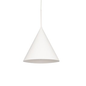 Idre Ø30 Vit loftslampe Fra Armaturhantverk - Nedtill har lampan en akrylsk&auml;rm som bidrar till en j&auml;mn ljusspriding men ocks&aring; till att undvika bl&auml;ndning.