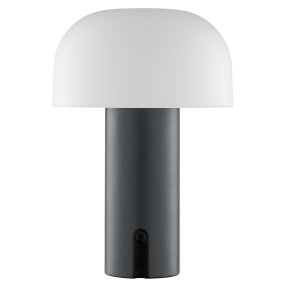 Mattis 20cm Grå Fra Brilliant - Mattis er en stilfuld og b&aelig;rbar bordlampe, der kombinerer moderne design med praktisk funktion.