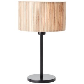 Wimea 40cm Natur bordlampe Fra Brilliant - Dette naturlige og bæredygtige materiale vokser hurtigt, kan dyrkes på jord, der ikke er egnet til fødevareproduktion, og det tilføjer en varm og naturlig følelse til interiøret.
