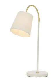 Ljusdal 50cm Hvid skrivebordslampe Fra Aneta Lighting - Den fleksible arm gør det nemt at rette lyset derhen, hvor du har brug for det, hvilket gør Ljusdal til et funktionelt og elegant valg til dit hjem.