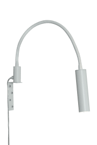 Artic Flex Hvid læselampe Fra Aneta Lighting - Leveres med en integreret LED-lyskilde med lysd&aelig;mperfunktion, der er let tilg&aelig;ngelig p&aring; lampehovedet.