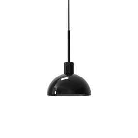 Vienda Ø20 Sort Fra Herstal - Vienda er en stilfuld metalpendellampe med en blank sort farve og et tidl&oslash;st design.