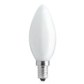 LED E14 Kronelyspære opal 4W 3000K Dæmpbar Hvid Fra Unison - Denne krone lysformede LED-lampe i opalglas har en E14 fatning og en effekt p&aring; 4W.