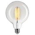 E27 Globepære 2W 2200K Dæmpbar Gennemsigtig Fra Unison - Lampens klassiske design og spiralgl&oslash;detr&aring;d g&oslash;r den ideel til &aring;bne armaturer og dekorative installationer, hvor b&aring;de &aelig;stetik og lyskvalitet er i fokus.