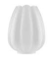 Tulip Glass Shade 85 Mat hvid Fra Karlskrona lampfabrik - Den øverste kant er håndfaset for at give den korrekte bølgede tulipanform.